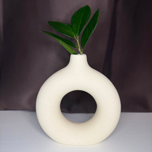 Minimalist Ceramic Vase -Circle Form